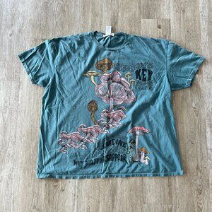 Womens Project Social T Urban Outfitters Blue Mushroom Tshirt - L/XL